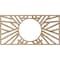 Ekena Millwork Hoover Wood Fretwork Pierced Ceiling Medallion, Red Oak, 22"W x 11"H x 8 1/8"ID x 3/8"T CMWP22X11X0375HORO - alternate 5